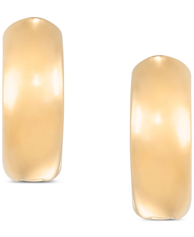 3-Pc. Set Stud & Huggie Hoop Earrings in Sterling Silver & 14k Gold-Plate