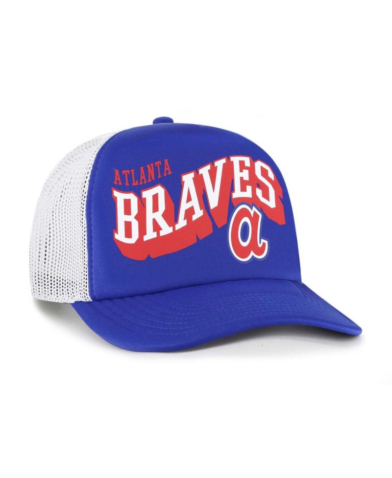 Men's Royal Atlanta Braves Meander Foam Trucker Snapback Hat