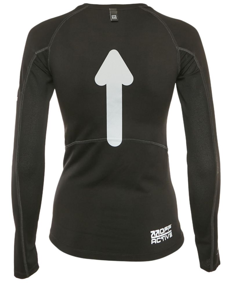 Women's Black Jersey Long Sleeve T-Shirt