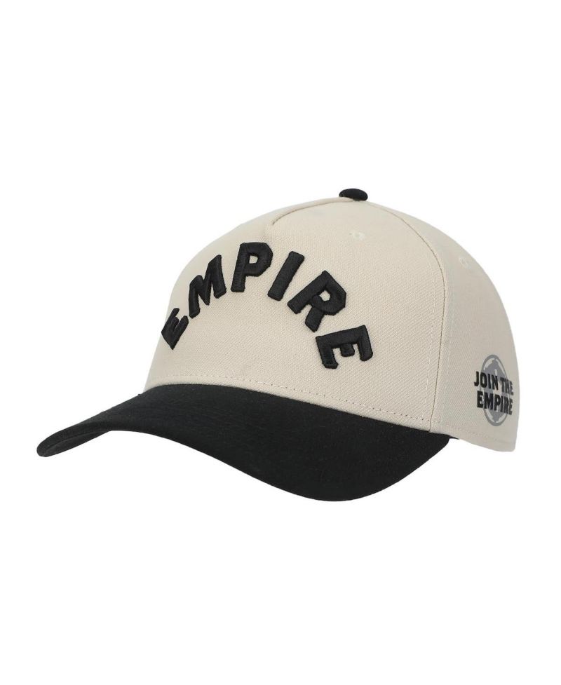 Men's Empire White and Black A-Frame Snapback Hat