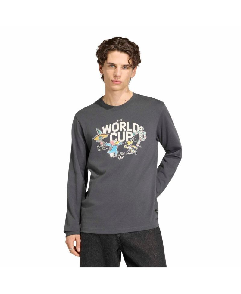 Men's Gray FIFA World Cup Historic Mascot Long Sleeve T-Shirt