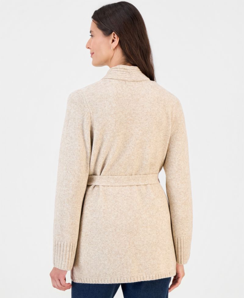 Petite Luxsoft Wrap Front Cardigan, Macy's Exclusive
