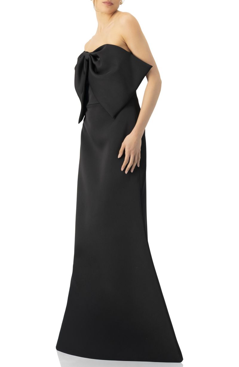 Women's Strapless Mermaid Gown with Bow