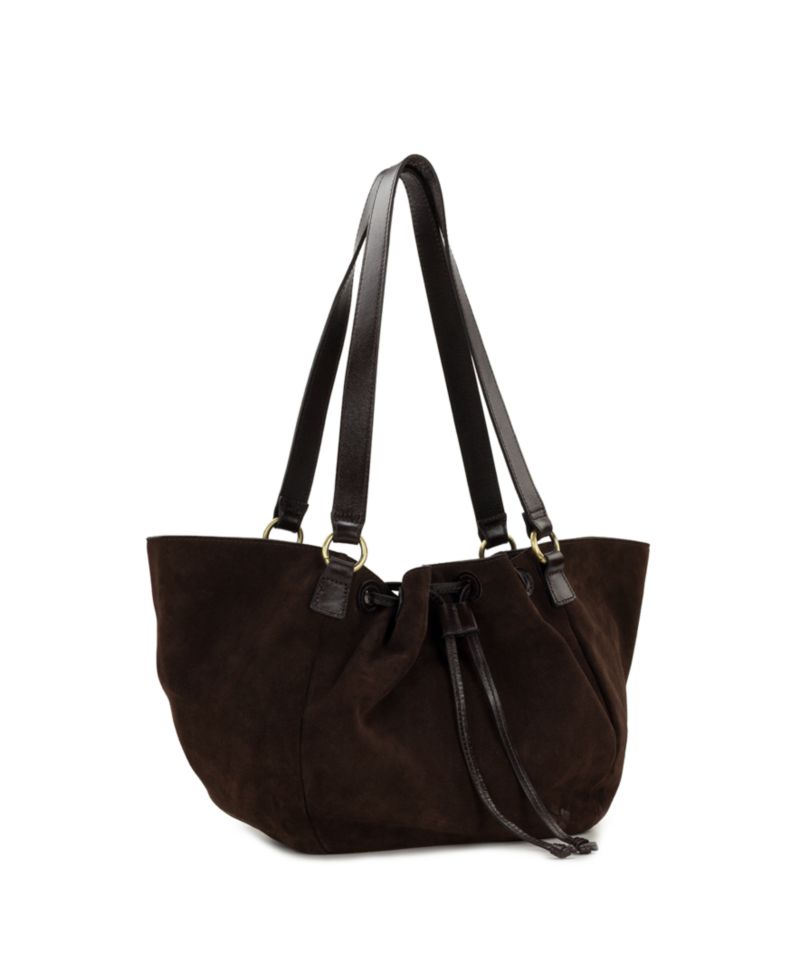 Mads Small Suede Drawstring Tote Bag