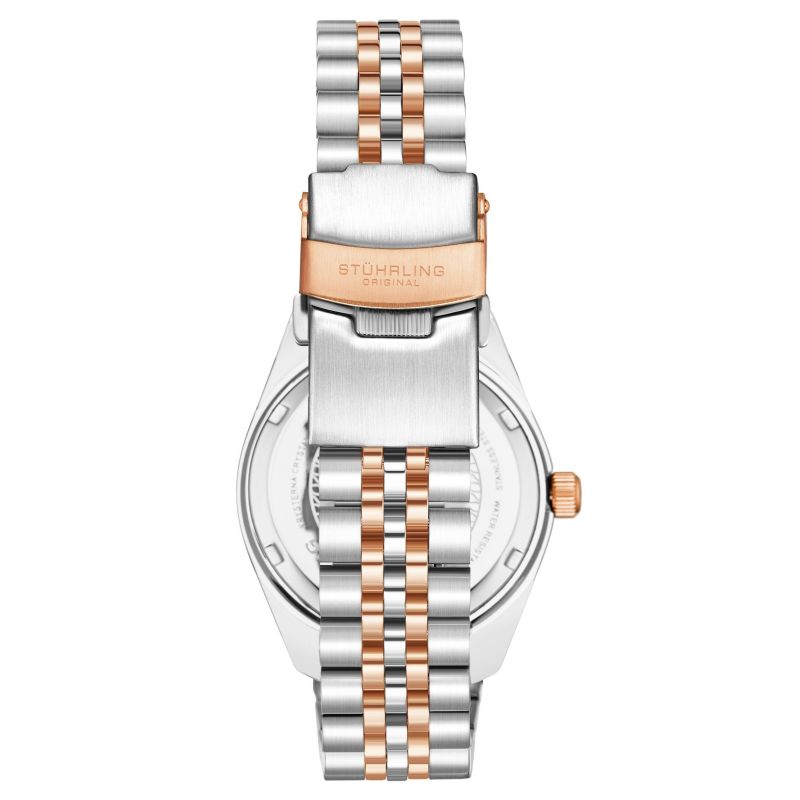 Gamine 4024 Unisex Stainless Steel Watch - 36mm, Diamond Markers, Roman Numerals, Date, 50M Water Resistant