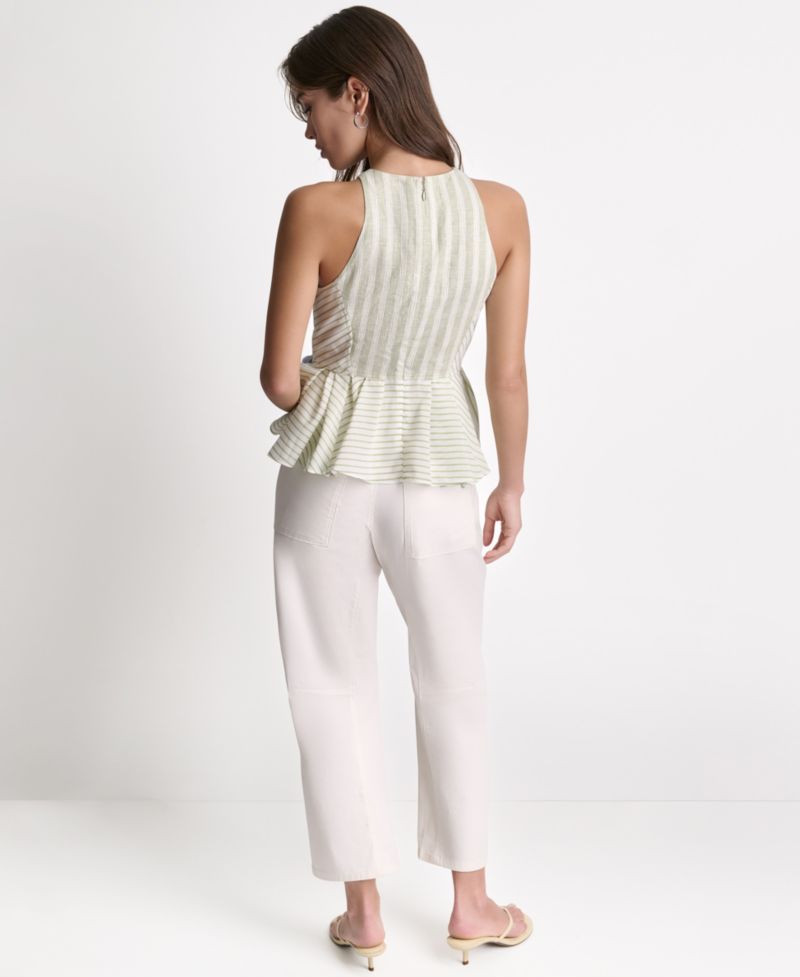 Women's Sleeveless Ruffle Peplum Top