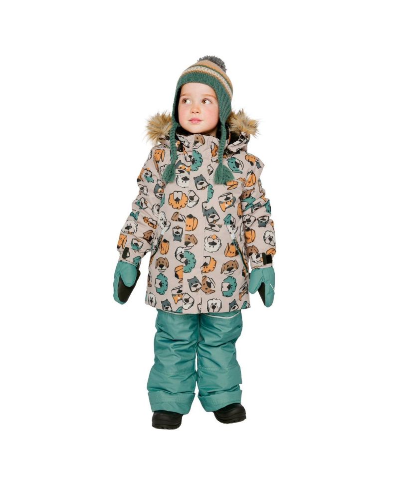 Big Boys 6-8 Two Piece Discover Snowsuit Printed with Dogs