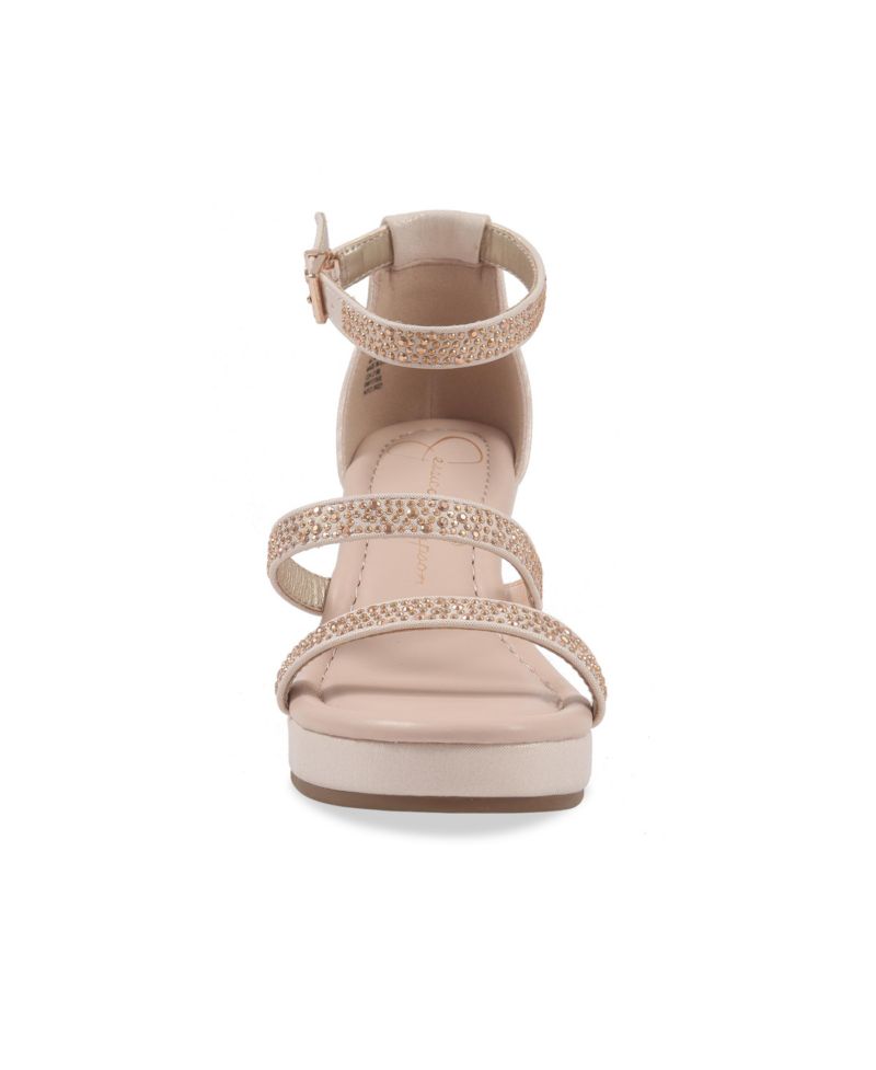 Little and Big Girls Asha Karli Dress Wedge Sandals