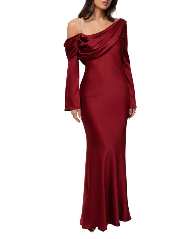 Women's One And Only One-Shoulder Mermaid-Hem Satin Dress