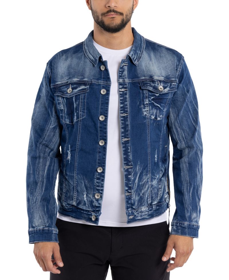 RAW X Men's Flex Distressed Denim Jacket