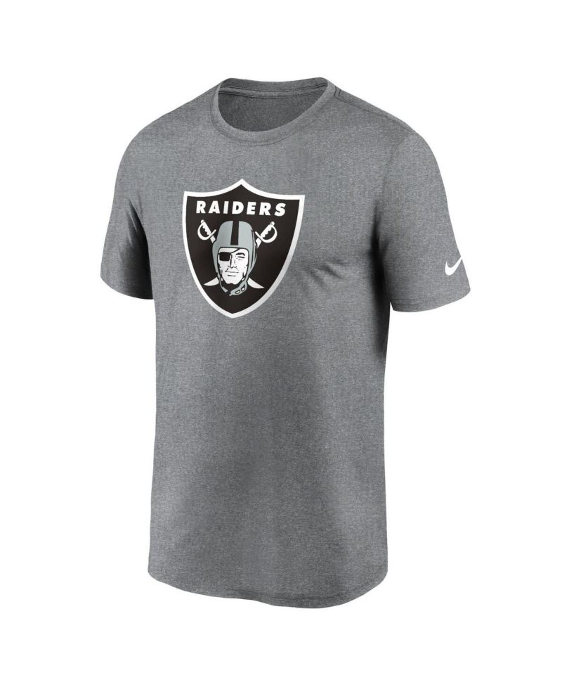 Men's Heather Charcoal Las Vegas Raiders Legend Logo Performance T-shirt