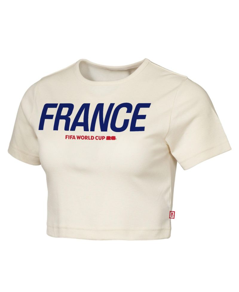 Women's Natural France FIFA World Cup 2026 Elote Squad Cropped T-Shirt