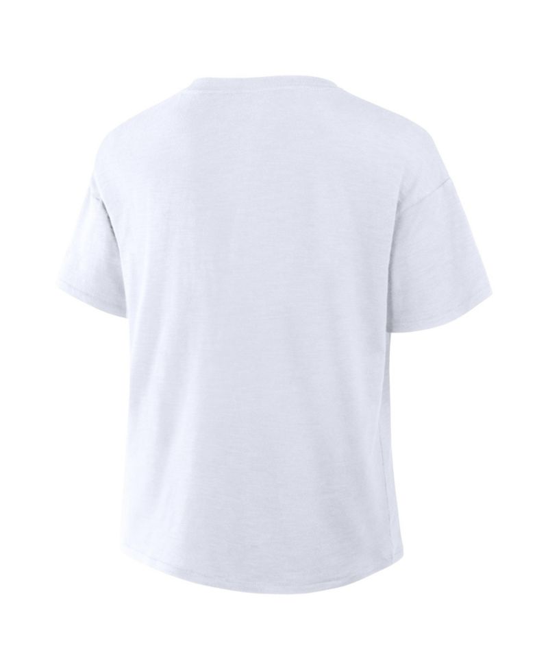 Women's White Kansas City Chiefs Redzone Slub Boxy T-Shirt