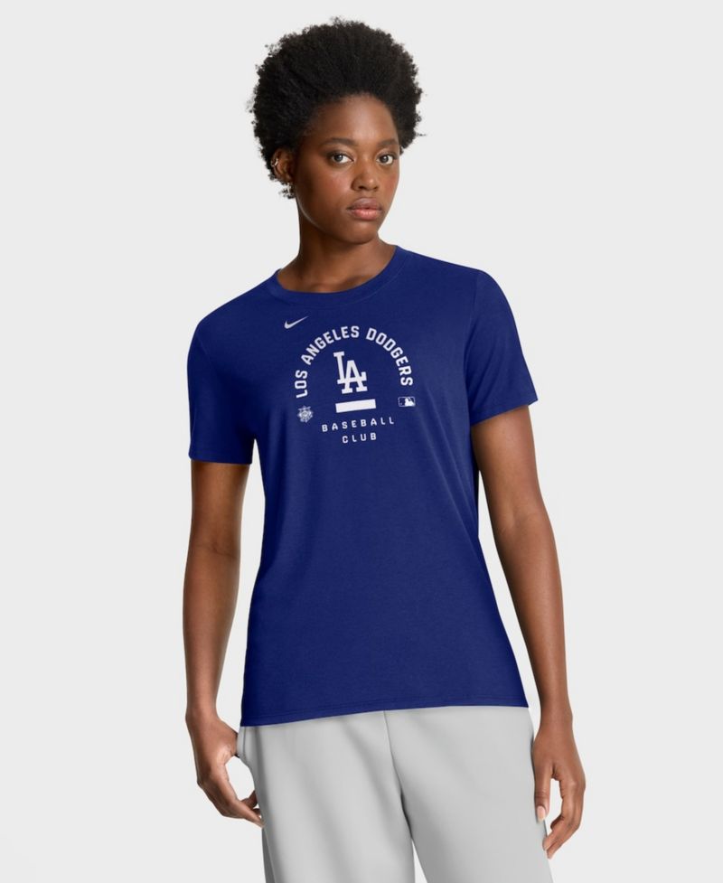 Women's Royal Los Angeles Dodgers Authentic Collection Early Work Tri-Blend Dri-FIT T-Shirt