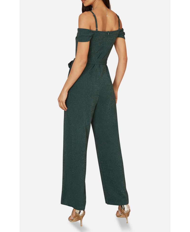 Women's Sparkle Stretch Bardot Jumpsuit