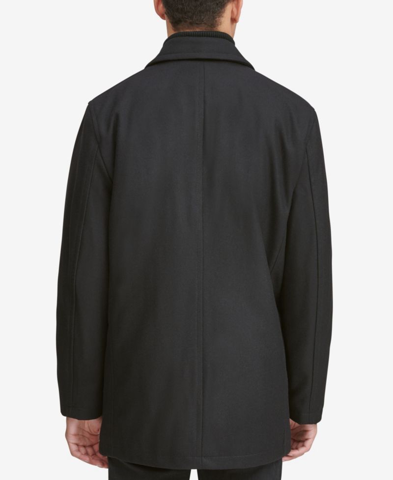 Men's Peacoat with Inset Bib