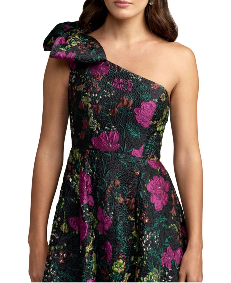 Women's Floral-Brocade One-Shoulder Ball Gown