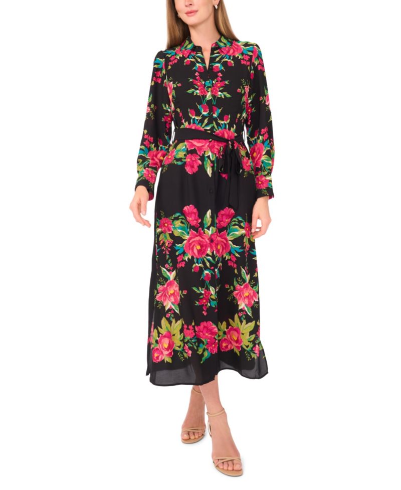 Women's Collared Long-Sleeve Dress