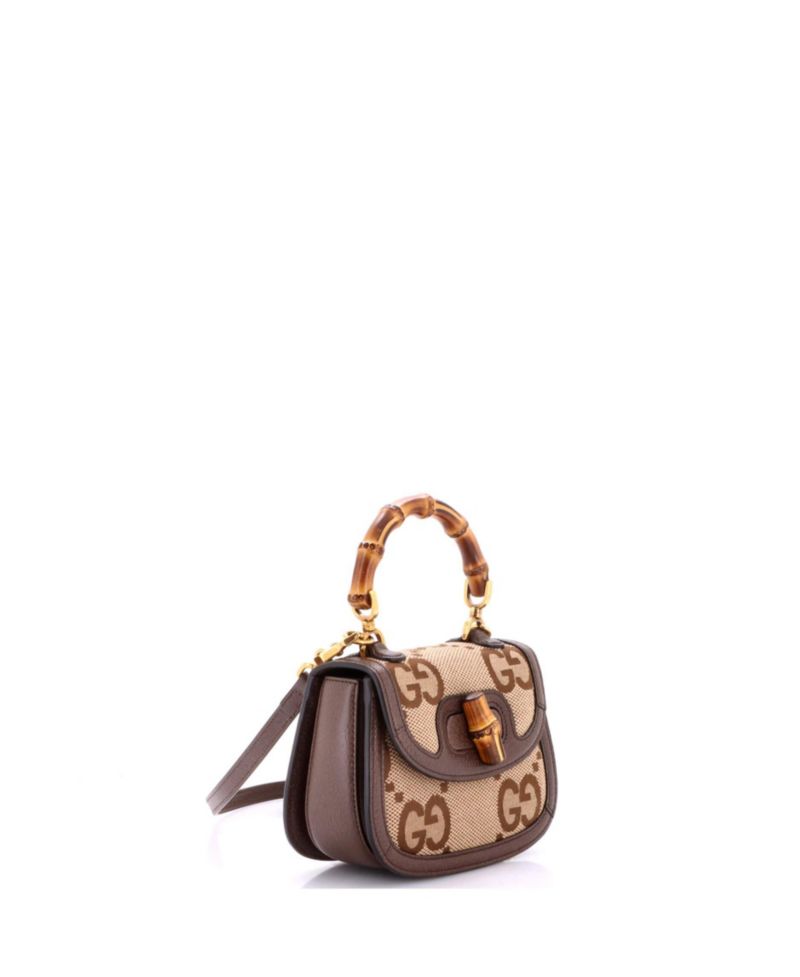 Mini Bamboo 1947 Top Handle Bag Jumbo GG Canvas