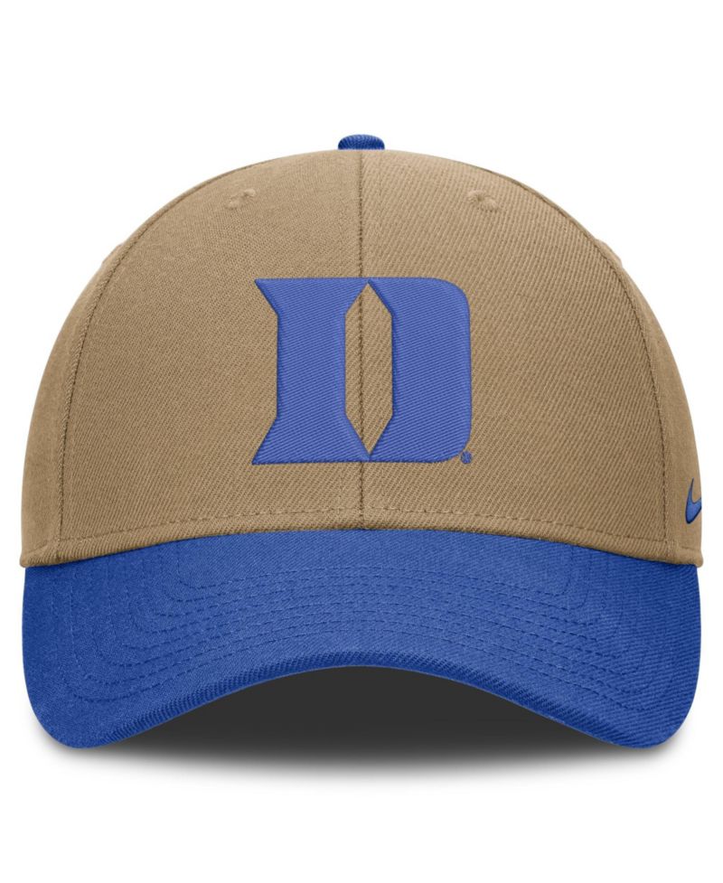 Men's and Women's Beige/Royal Duke Blue Devils Primetime Rise Dri-FIT Adjustable Hat