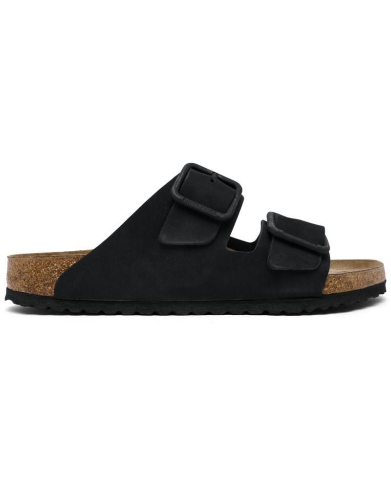 Men's Arizona Wire Buckle Two-Strap Nubuck-Leather Sandals from Finish Line
