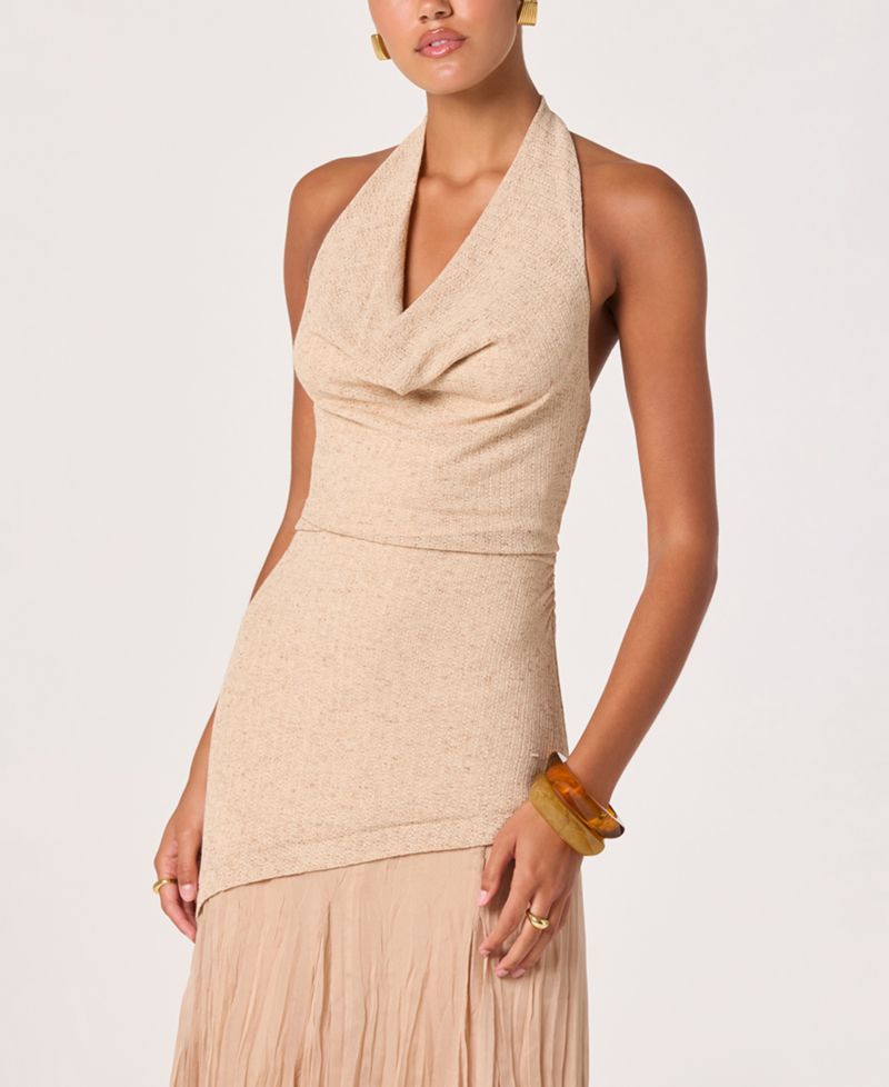 Women's Halter Neck Asymmetric Dress