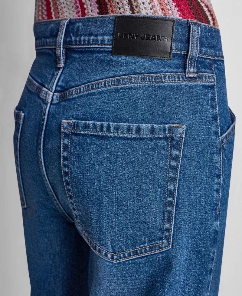 Women's High Rise Cropped Wide Leg Utility Jeans