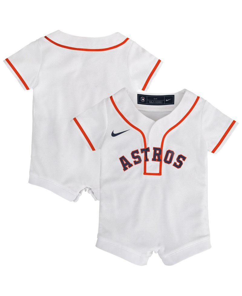 Baby Boys and Girls White Houston Astros Home Replica Romper Jersey