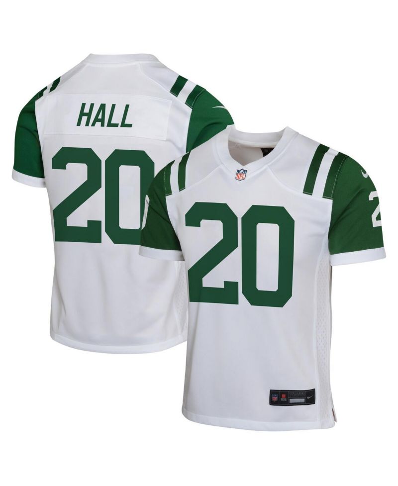 Big Boys and Girls Breece Hall White New York Jets Classic Alternate Game Jersey