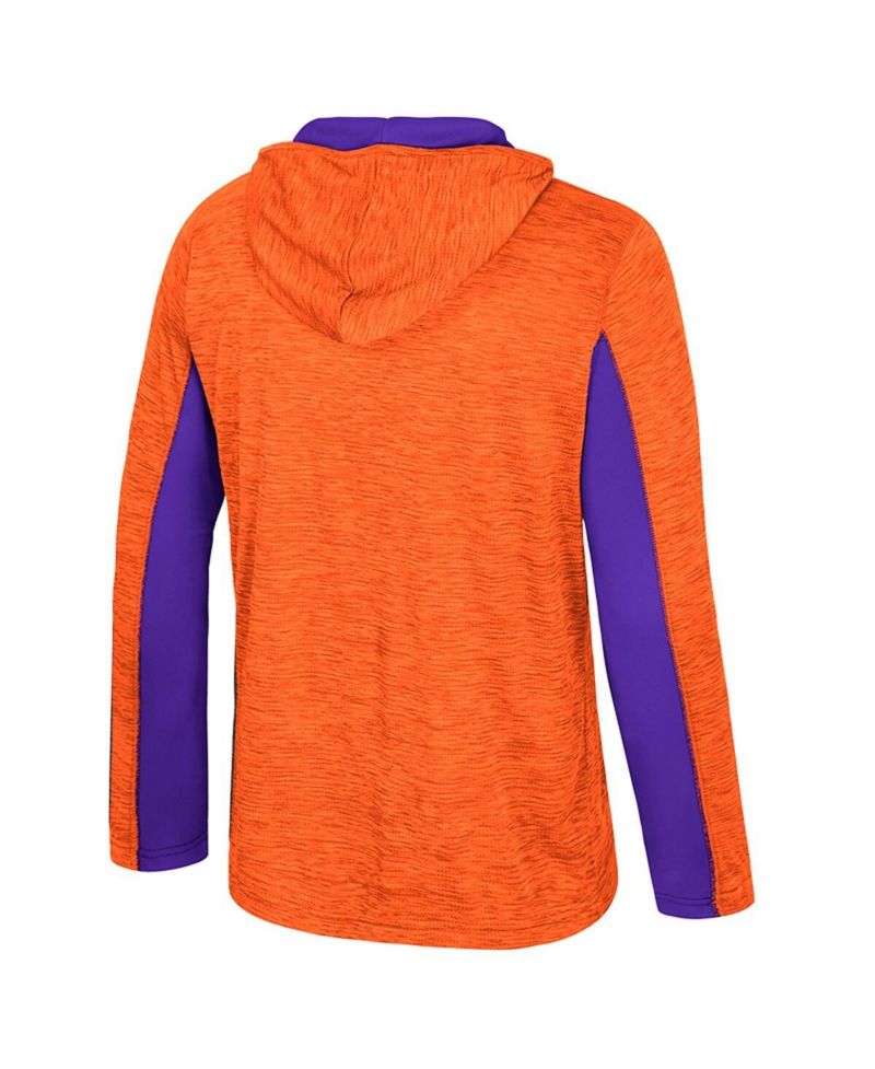 Men's Orange Clemson Tigers Always Sunny Quarter-Zip Hoodie