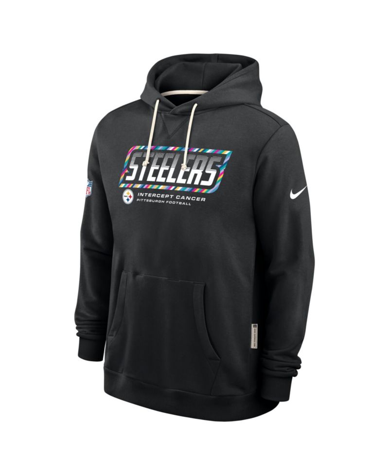 Men's Black Pittsburgh Steelers 2026 NFL Cruical Catch Sideline Dri-Fit Pullover Hoodie