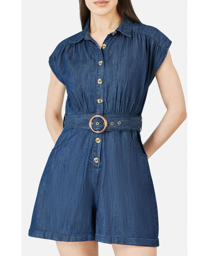 Women's Chambray Cotton Playsuit