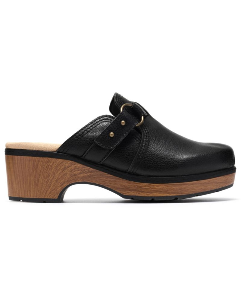 Women's Paizlee Ali Leather Block Heel Mule Clogs
