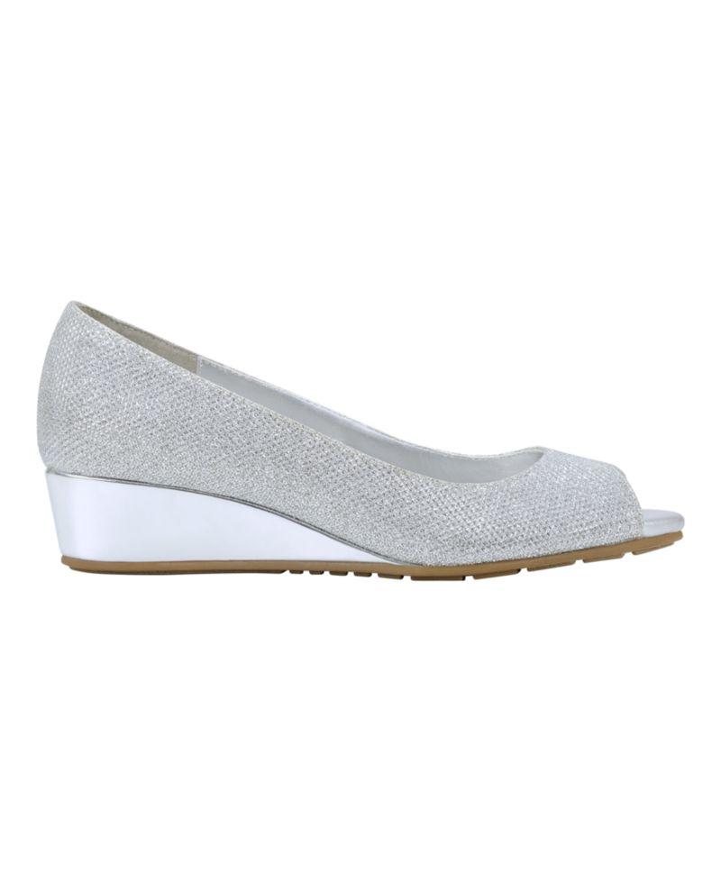 Women's Candra Low Wedge Peep Toe Dress Pumps