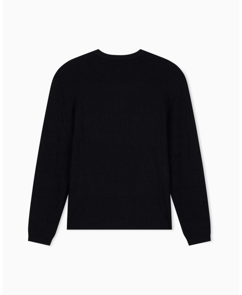 Men's Viscose Jacquard Print Crewneck Sweater