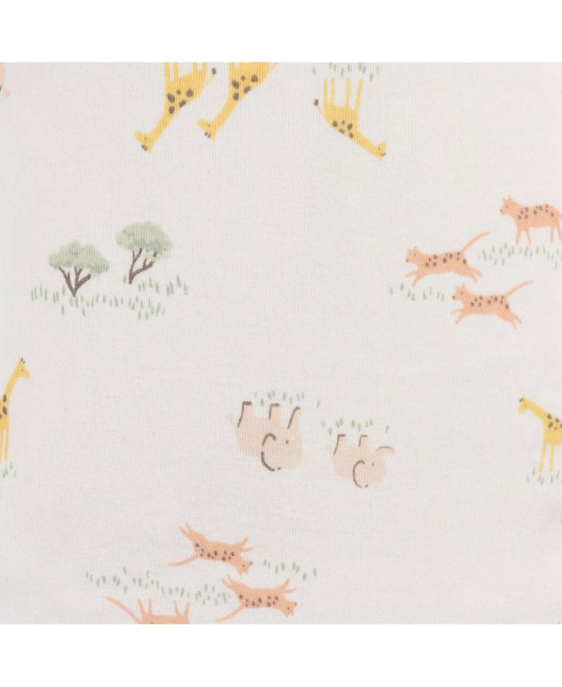 Baby Neutral Ivory Safari Sleeveless 4-Pack Onesies Bodysuits