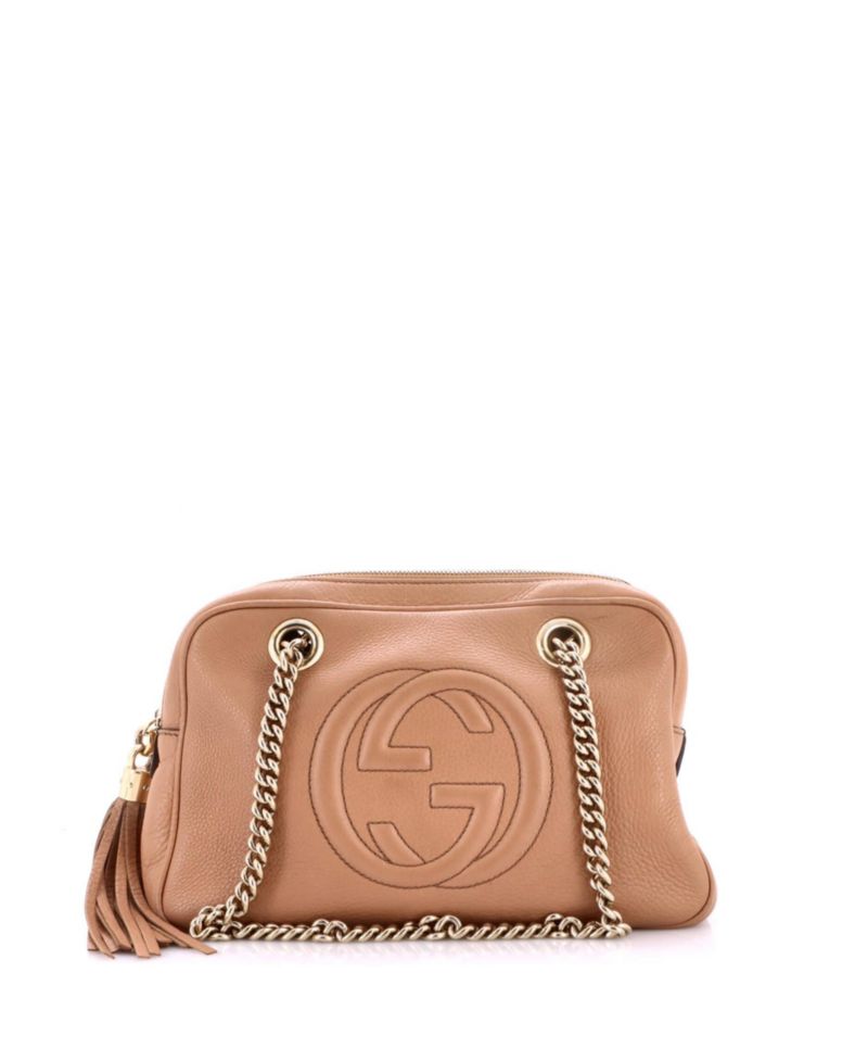 Small Soho Chain Zip Shoulder Bag Leather