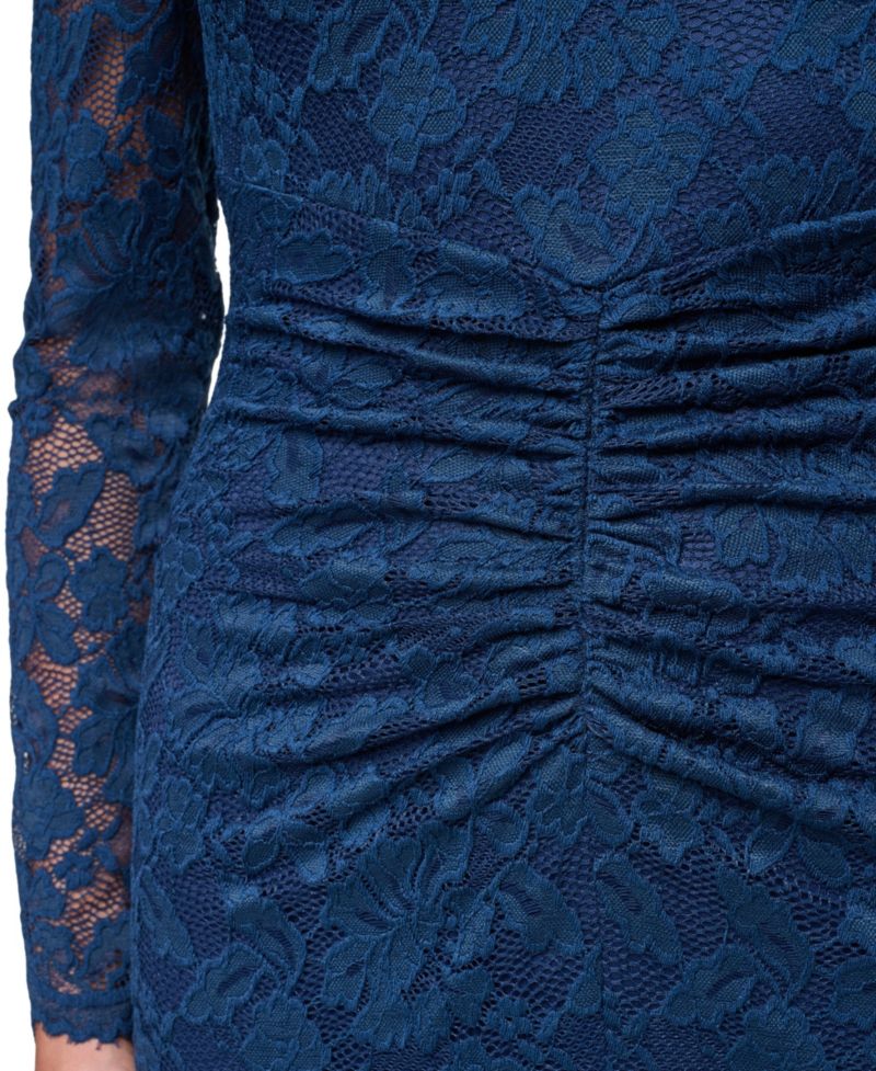 Women's Long-Sleeve Body-Con Lace Dress