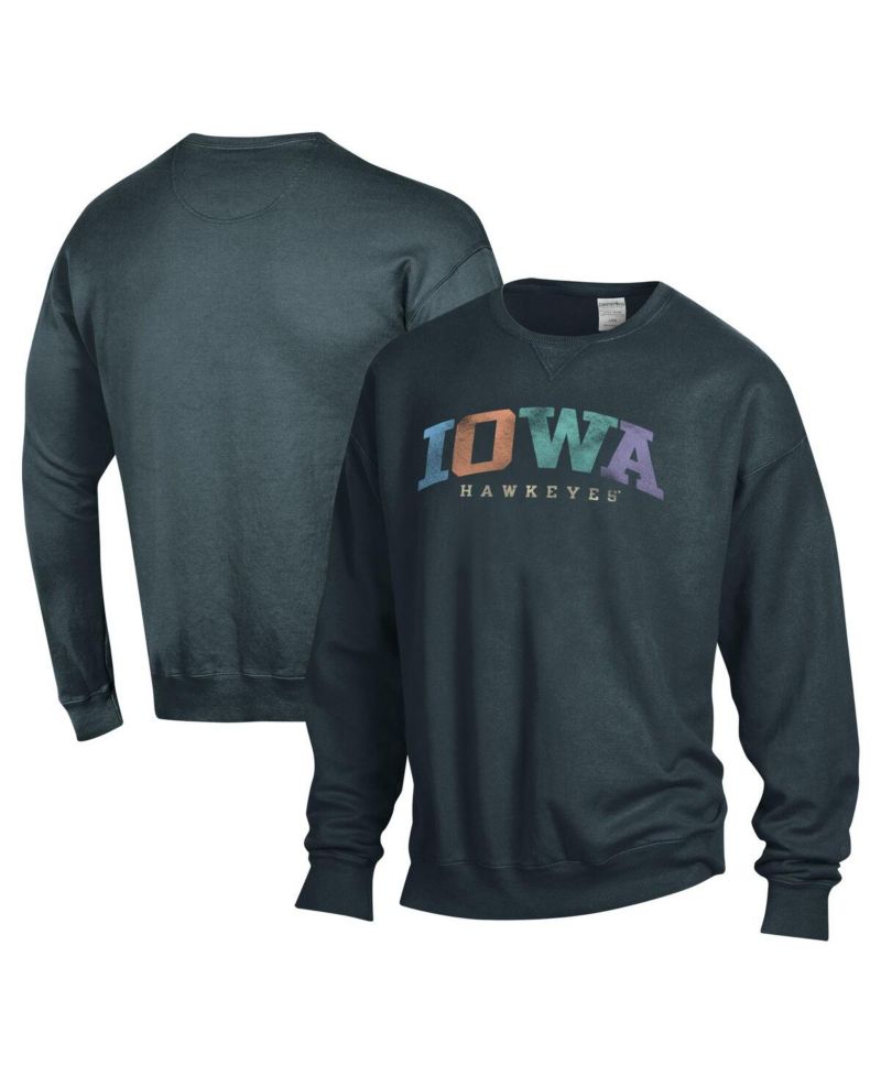Men's and Women's Gray Iowa Hawkeyes Oversized Pullover Sweatshirt