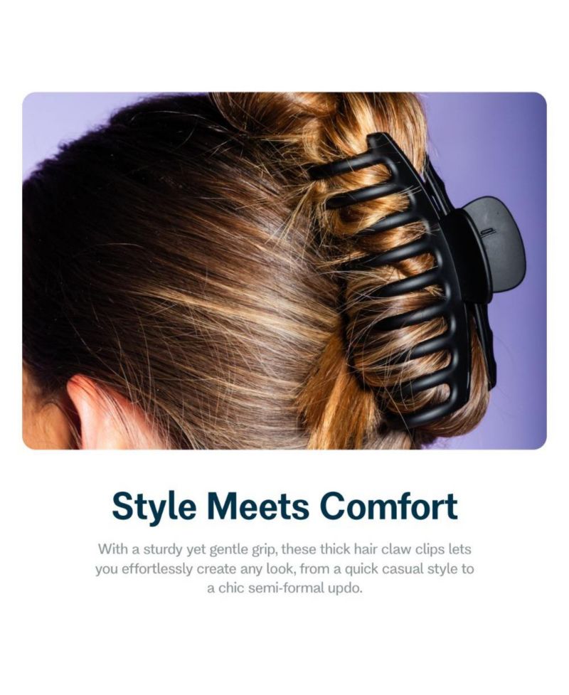 Thick Hair Claw Clips Durable, No-Slip Design for Curly and Textured Hair