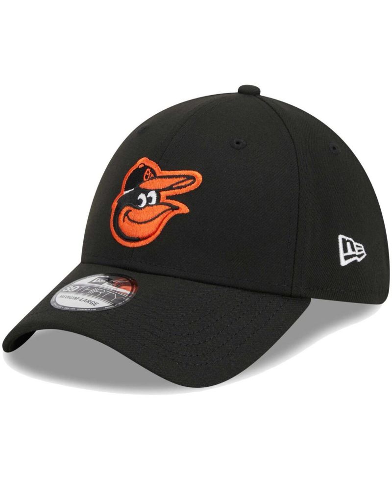 Men's Black Baltimore Orioles Logo 39THIRTY Flex Hat