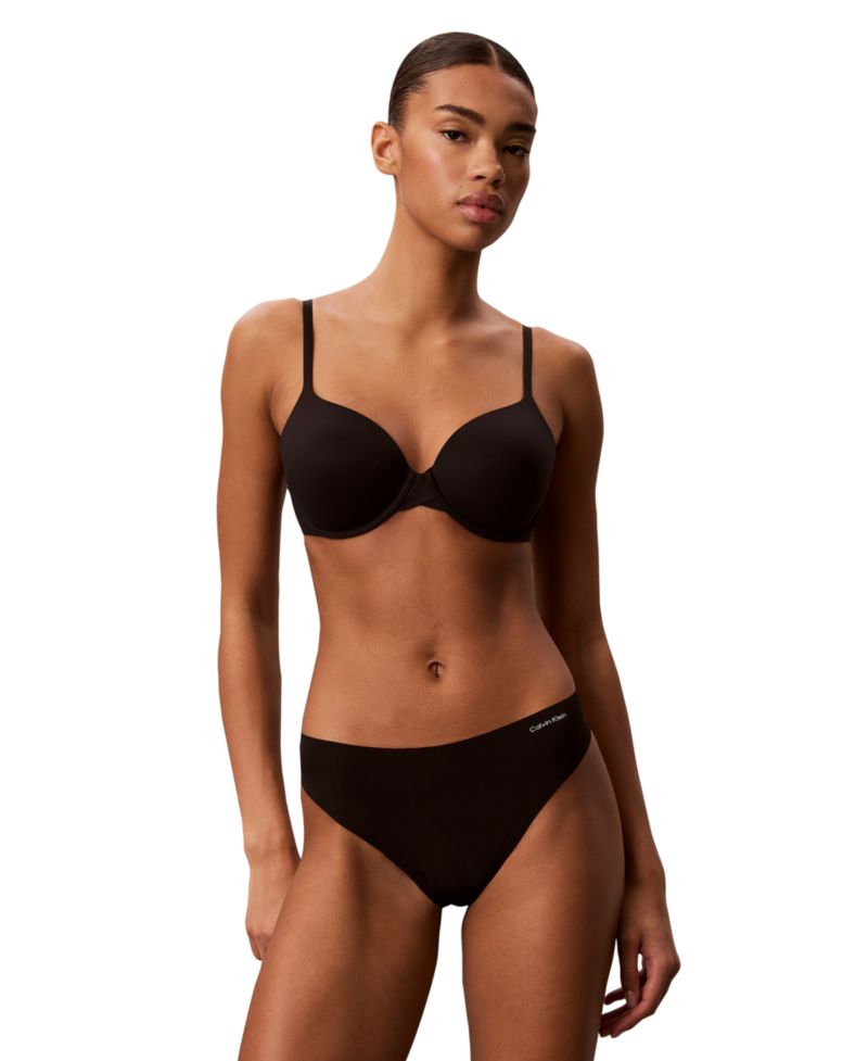 Women's Invisibles Seamless Microfiber Mid-Rise Thong, 5-Pack, QD5418