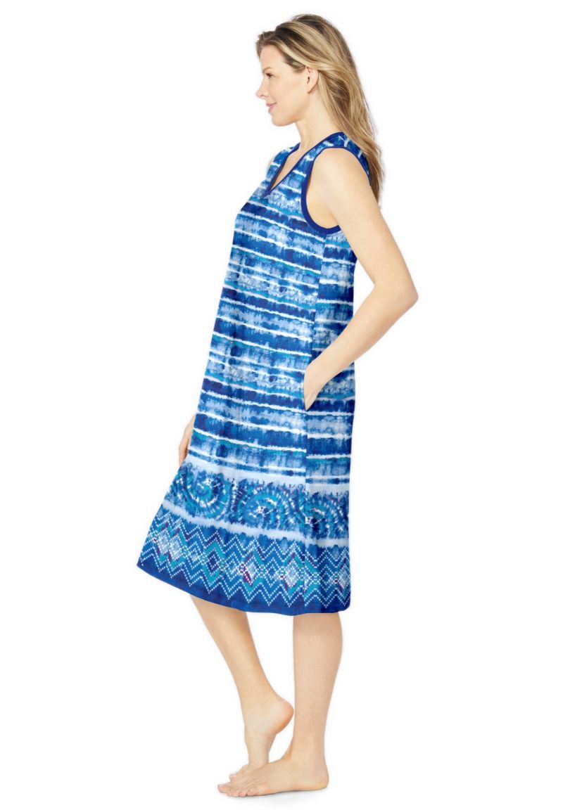 Plus Size Dreams and Co. Trapeze V-Neck Short Lounger