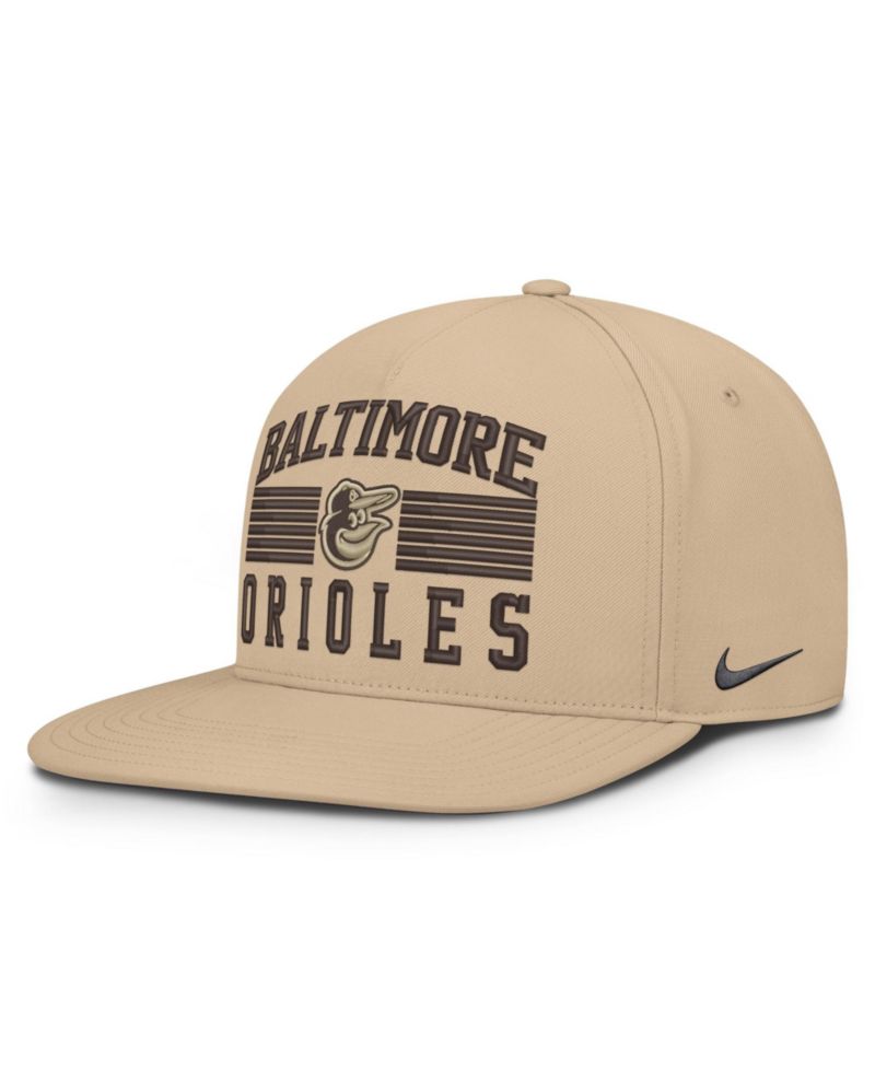Men's Khaki Baltimore Orioles Desert Pro AeroBill Dri-FIT snapback Hat
