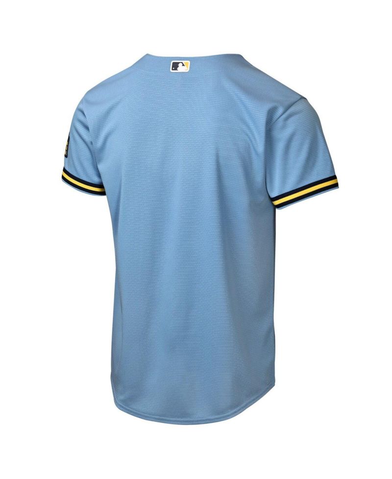 Big Boys and Girls Powder Blue Milwaukee Brewers Road Stadium Jersey