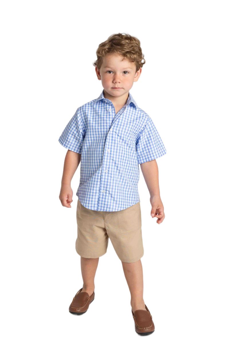Little Boys Gingham Camp Shirt