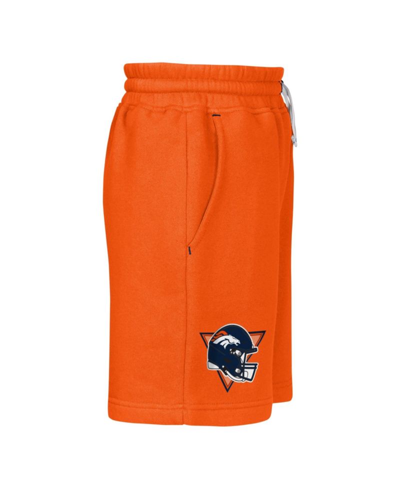 Big Boys and Girls Orange Denver Broncos Audible Fleece Shorts