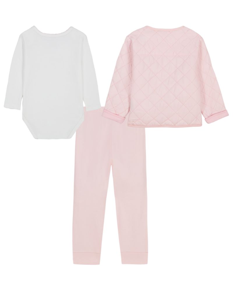 Baby Girls' Long-Sleeve Jacket, Bodysuit and Pants, 3-Piece Set