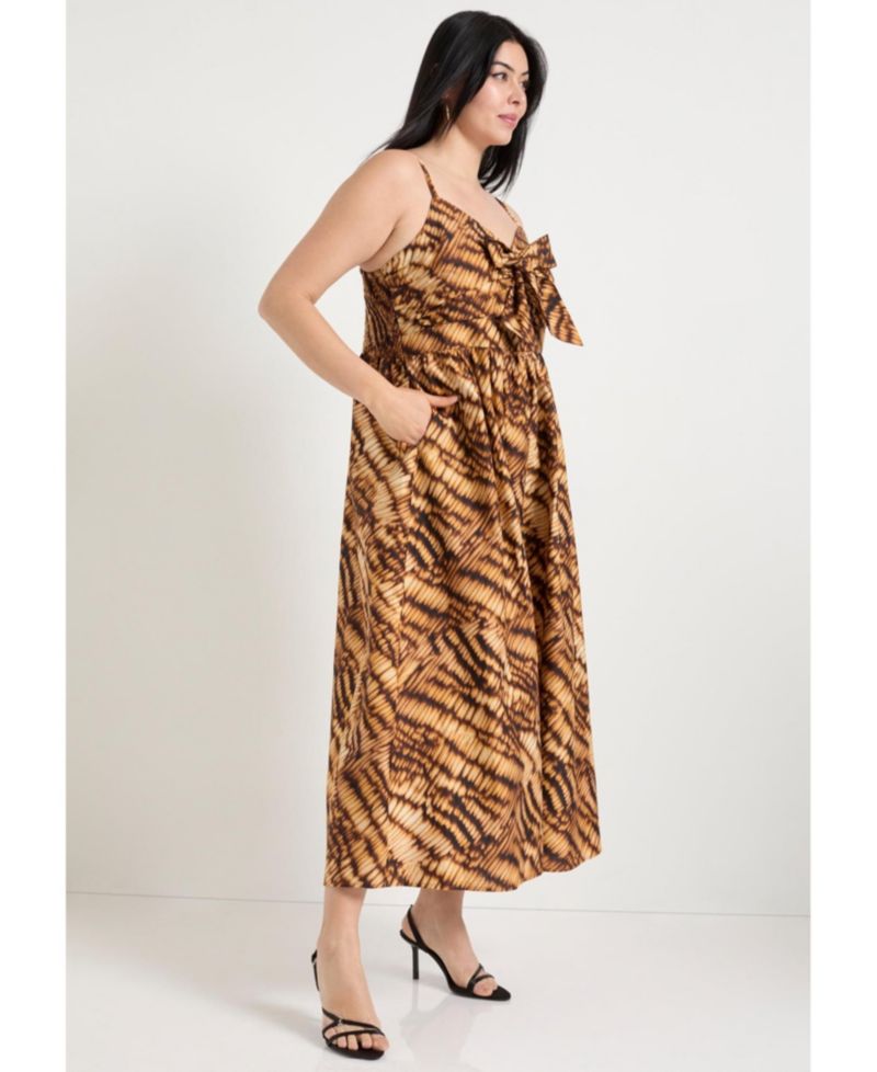 Women's June + Vie Bow-Detailed Midi Dress