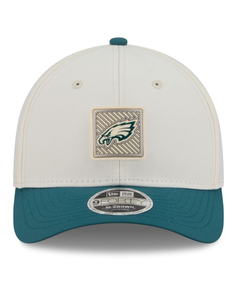 Big Boys and Girls Cream/Midnight Green Philadelphia Eagles 2026 Training Camp 9FORTY M-Crown Adjustable Hat